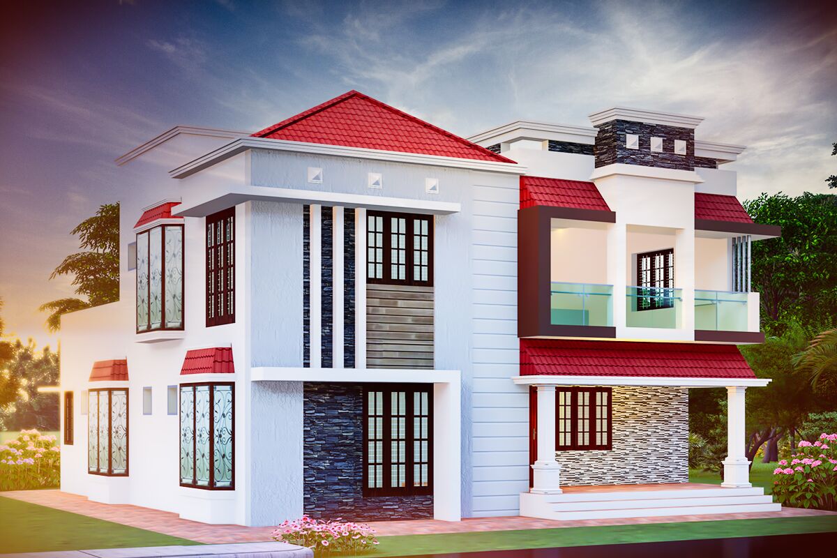 3D House Front View