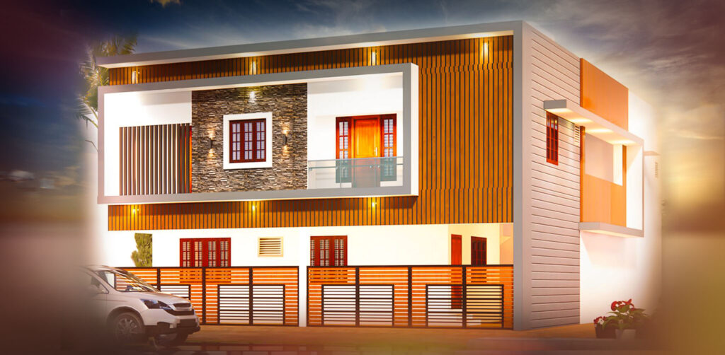 D House Intended For 3D House Front View