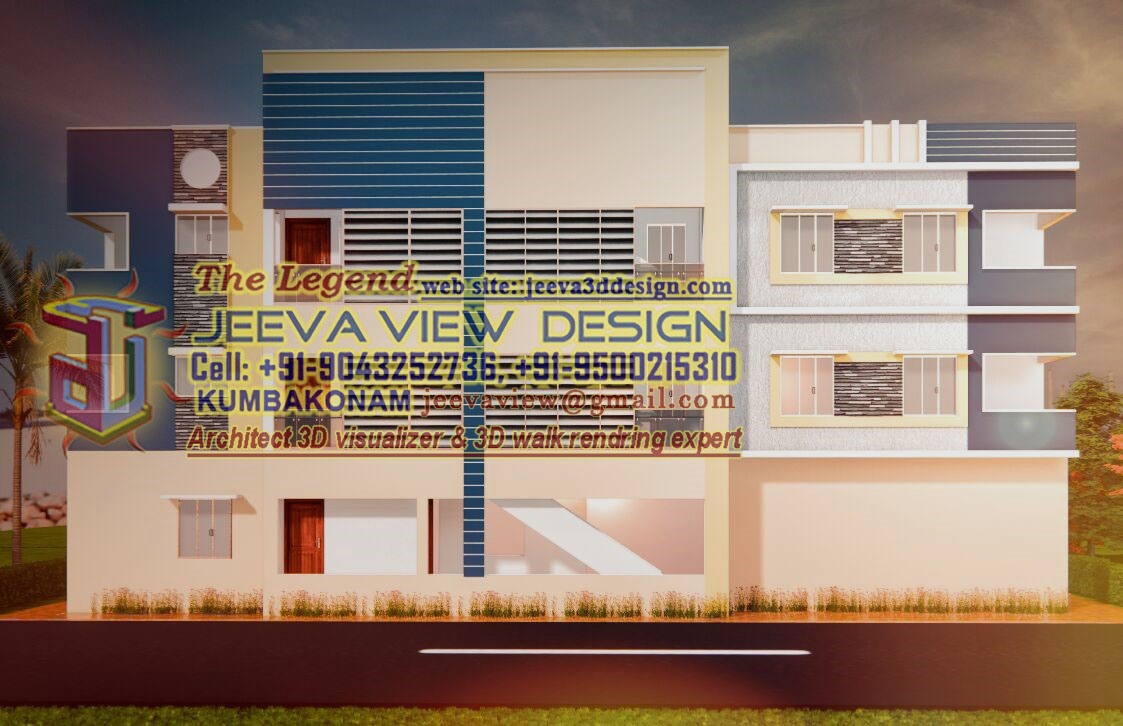 3D Architecture Renderings Intended For 3D House Front View