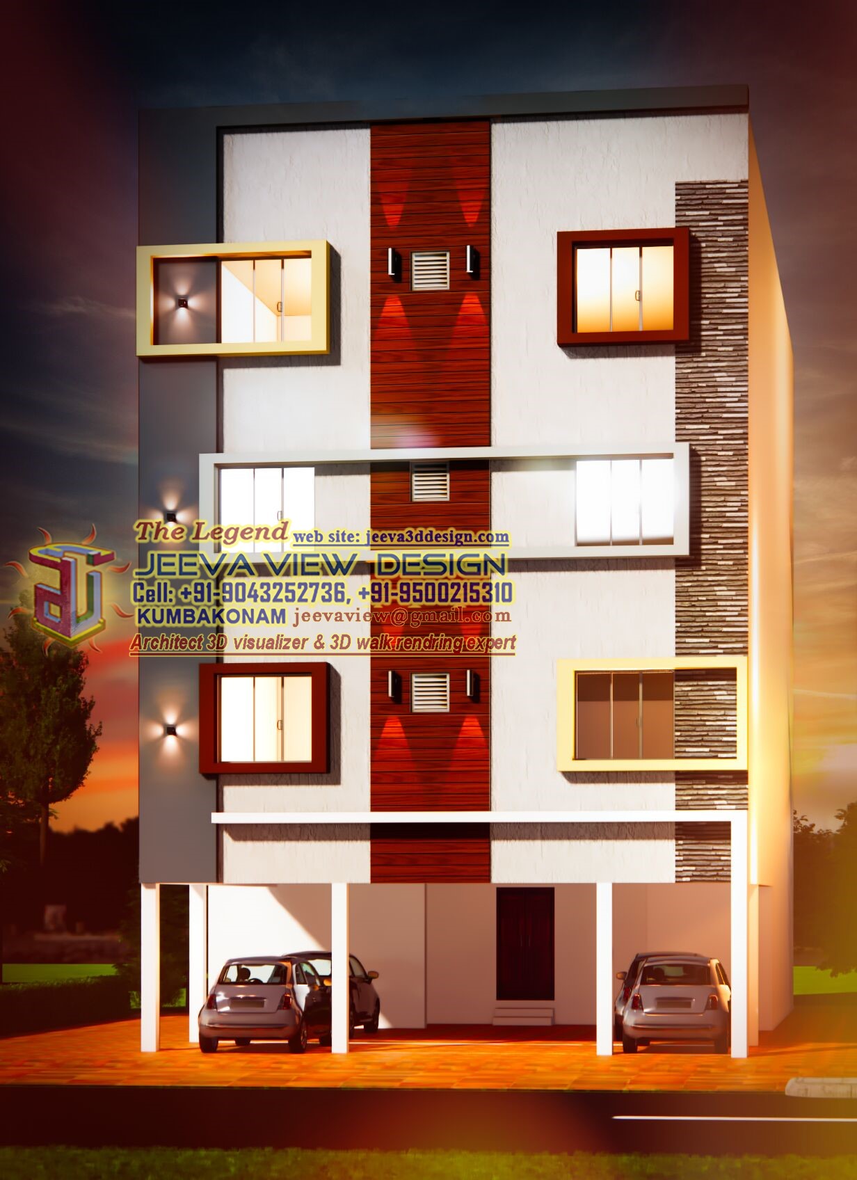 3D House Map In 3D House Front View