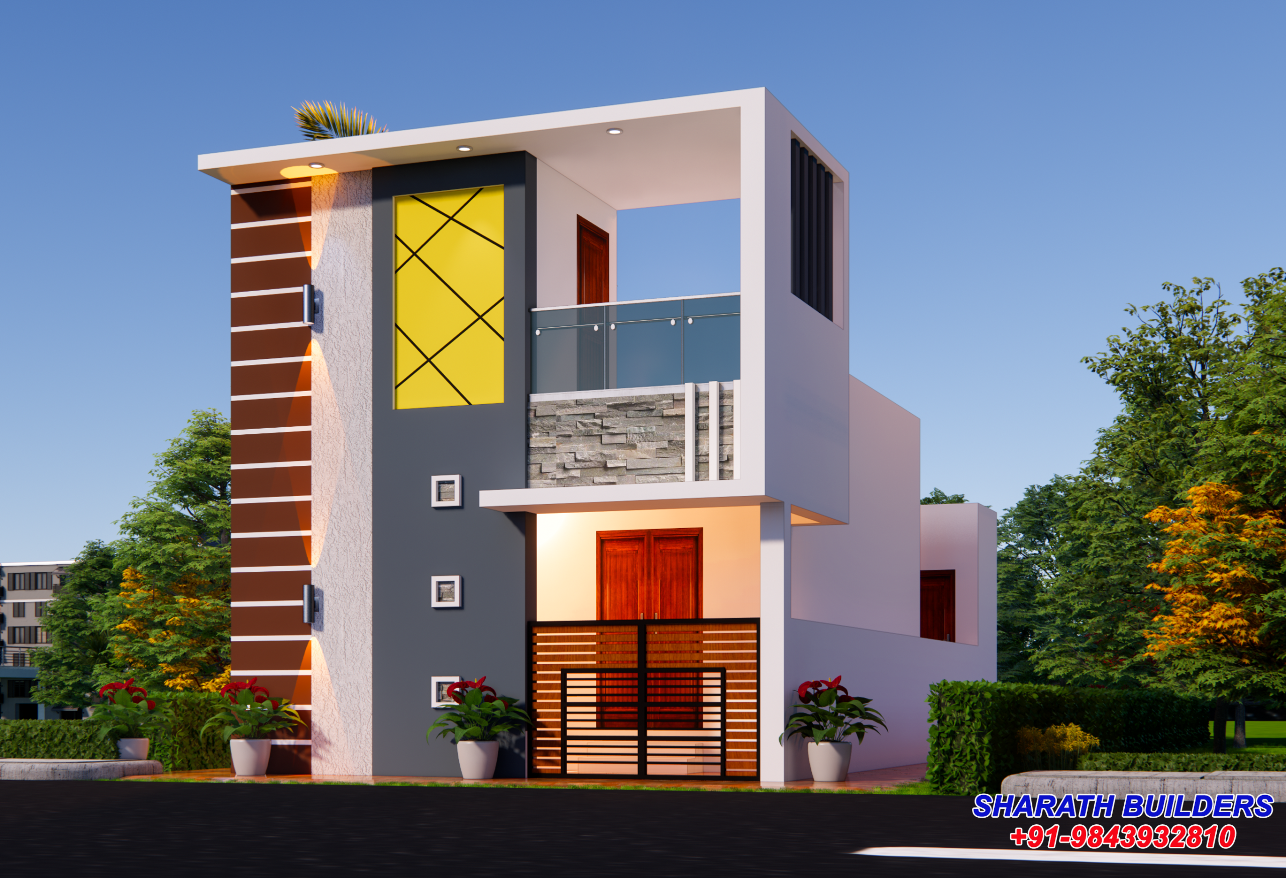 Thanjavur Interiors Elevations design rendering services 