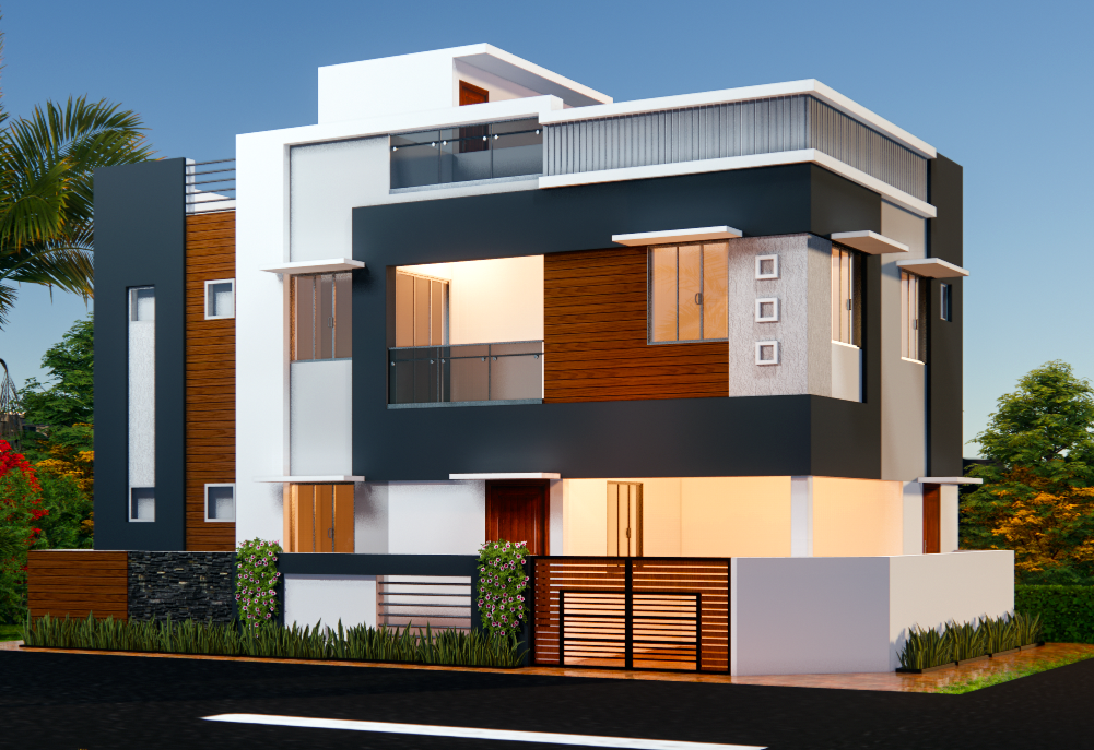 Thanjavur Builders Elevations design rendering services