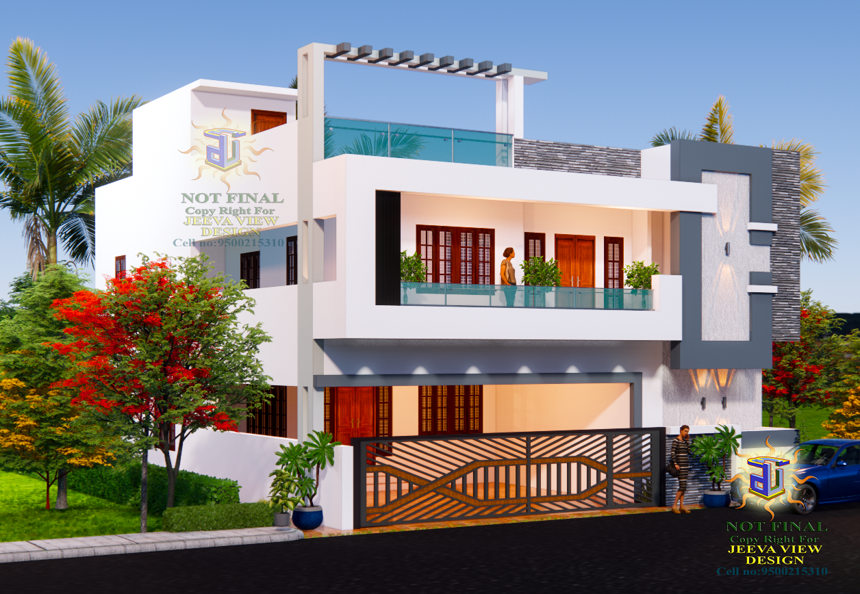 Madurai Architecture Elevations design rendering services 