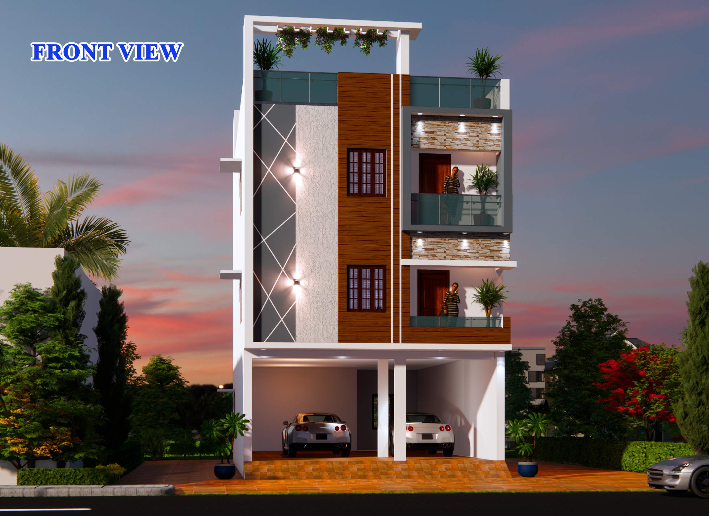 Trichy Modern Elevations Design Rendering Services