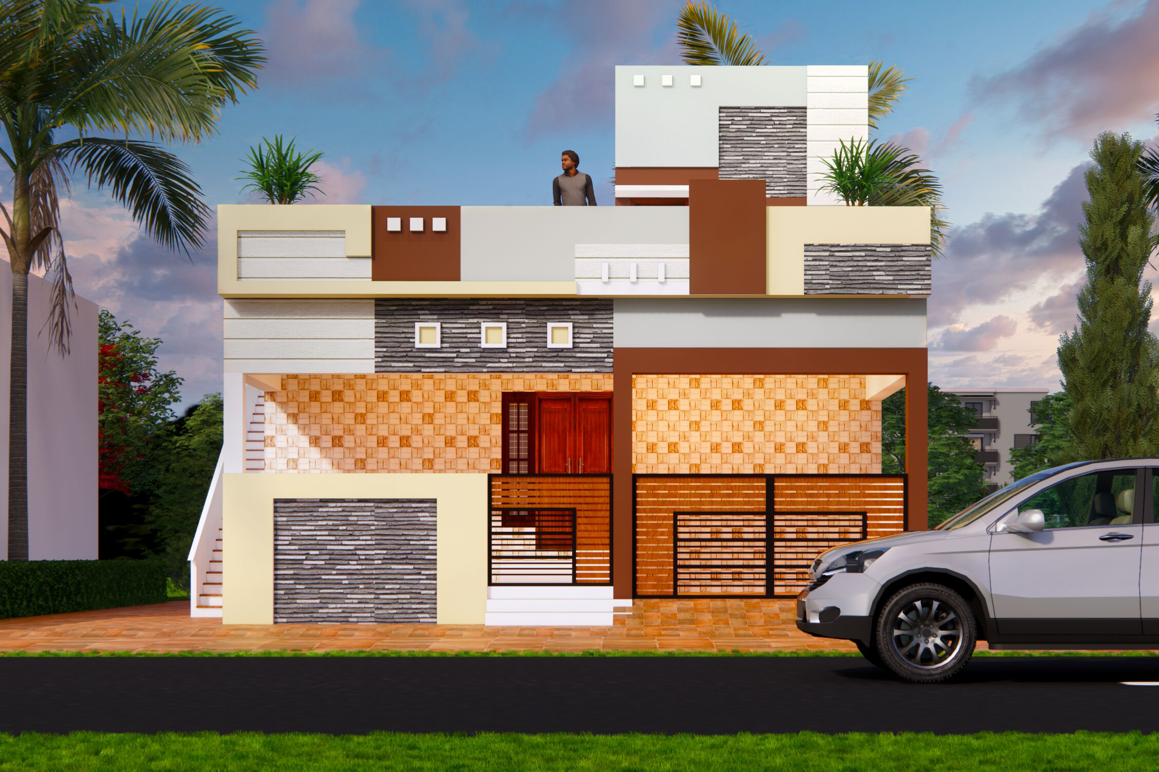 Vellore Modern Architecture Elevations Designers Rendering Services