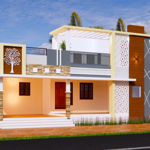 Tirunelveli Home Elevations Design Rendering Services