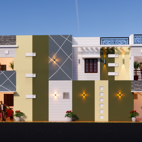 Madurai Facade Elevations Design Rendering Services 