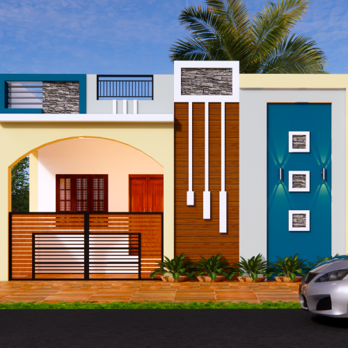 Tirunelveli House Elevations Designers Rendering Services