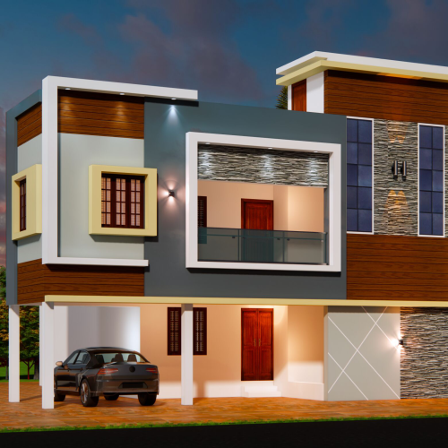 Chennai Homes Elevations Design Rendering Services