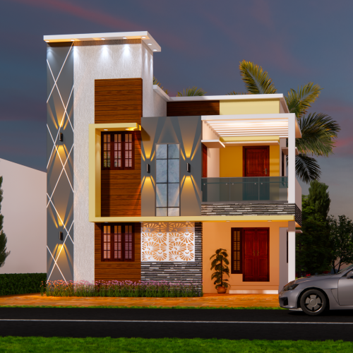 Tirunelveli Facade Elevations Designers Rendering Services 