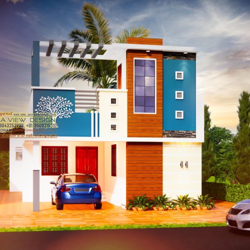 Tirunelveli-Modern House Elevation